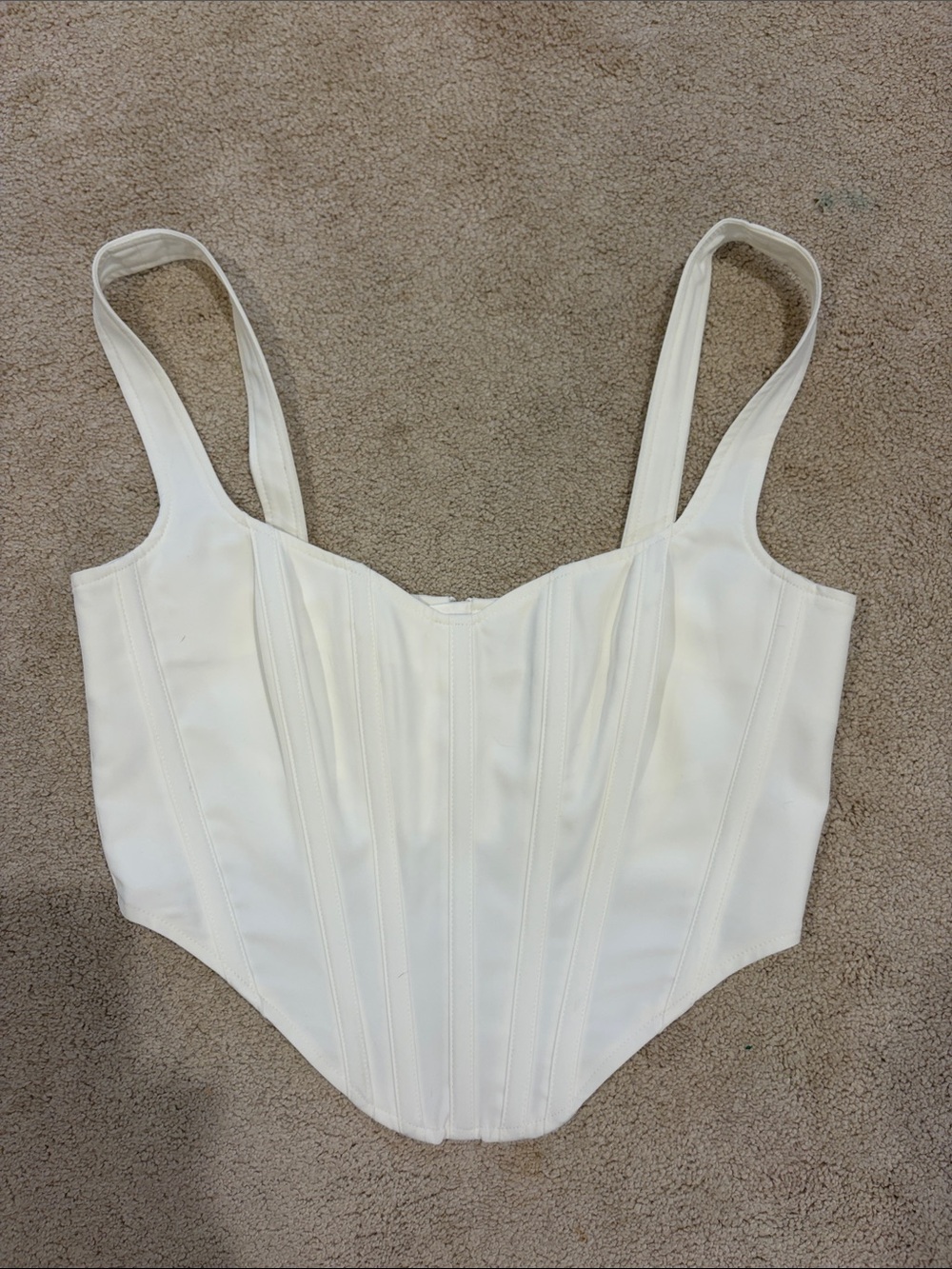 Bardot White Structured Corset top